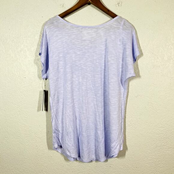 NEW! Apt. 9 Scoop Neck Tee Lilac Rhinestone Cap Sleeve - L - Picture 3 of 4